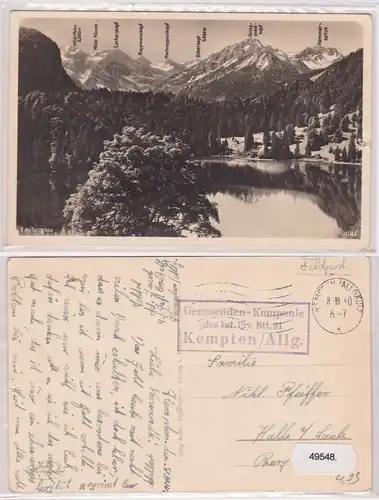 49548 Feldpost AK Freibergsee - Stempel Genesenden Kampanie Inf. Ers. Batl. 91