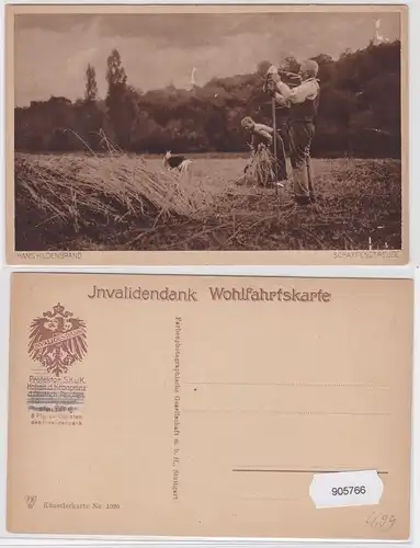 905766 Invalidenbank Wohlfahrtskarte Hans Hildenbrand - Schaffensfreude No. 1020