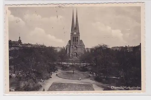 905246 Ak Chemnitz - Partie vor der Markuskirche 1941