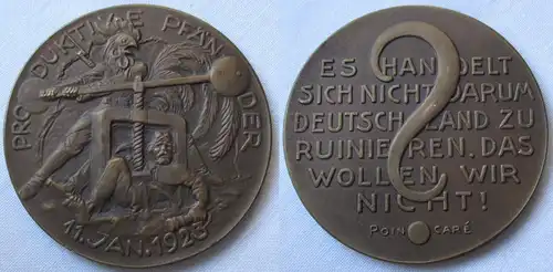 Medaille Rheinlandbesetzung 1923 Produktive Pfänder 11. Januar 1923 (157916)