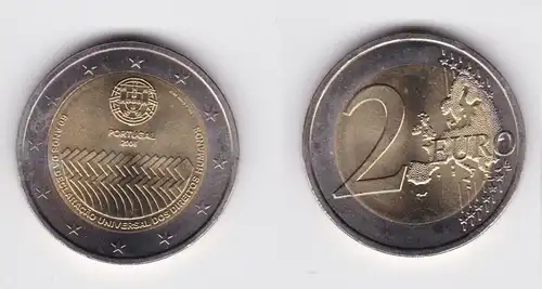 2 Euro Bi-Metall Münze Portugal 2008 60 Jahre Menschenrechtsdeklaration (116318)