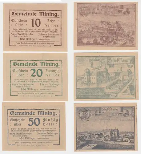 10, 20 und 50 Heller Banknoten Mining (142847)