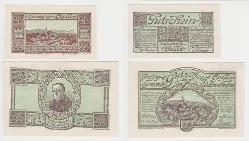 20 und 50 Heller Banknoten Waldneukirchen (141202)