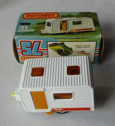 Matchbox Superfast Caravan Nr. 31 Lesney Products 1977 OVP (117864)