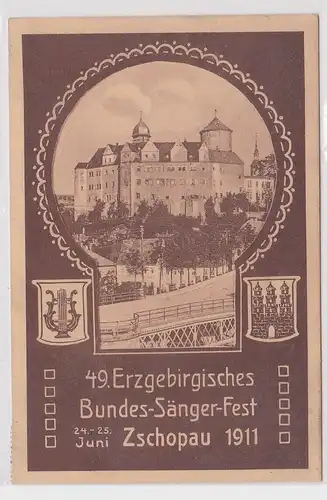 99130 Ak 49.Erzgebirgisches Bundes Sänger Fest Zschopau 1911