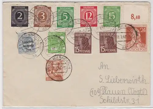 96141 schöner Brief SBZ Plauen im Vogtland 08.07.1948