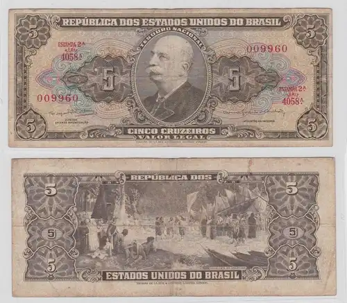 5 Cruzeiros Banknote Brasilien (1953-1959) Pick 158 (138460)