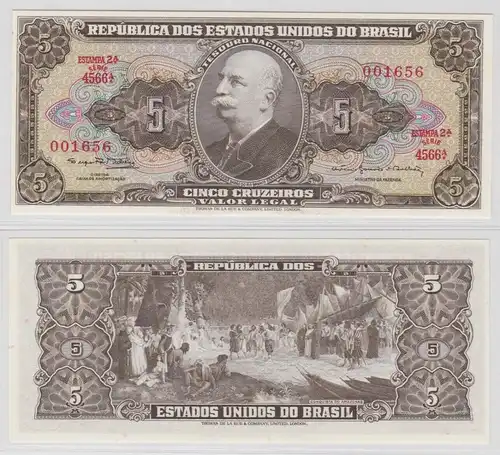 5 Cruzeiros Banknote Brasilien (1953-1959) Pick 158 (133683)