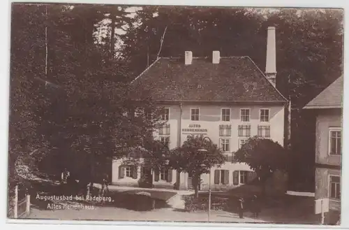 31418 Ak Augustusbad bei Radeberg - Altes Herrenhaus 1924