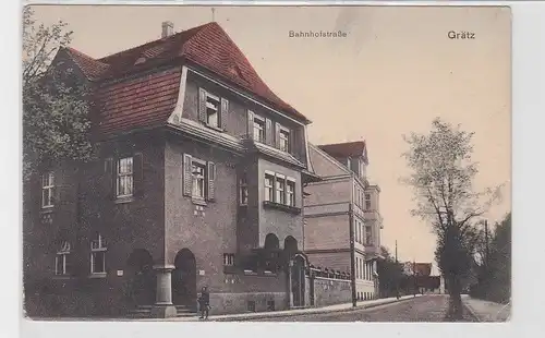 54222 Feldpost Ak Grätz Grodzisk Wielkopolski Bahnhofstrasse 1914