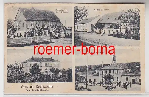 75723 Mehrbild Ak Rothnaußlitz Čerwjene Noslicy Gasthof z. Elefant u.a.um 1920