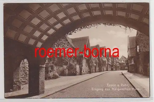 56923 Foto Ak Essen a. Ruhr Eingang zur Margarethen-Höhe um 1920