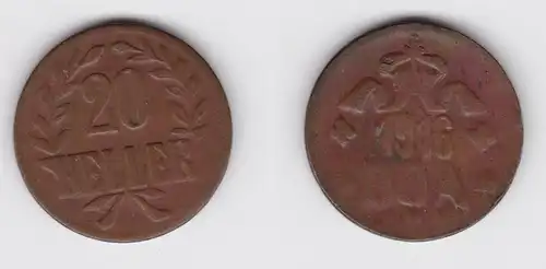 20 Heller Kupfer Münze Deutsch Ostafrika DOA 1916 J.727 a  (155904)