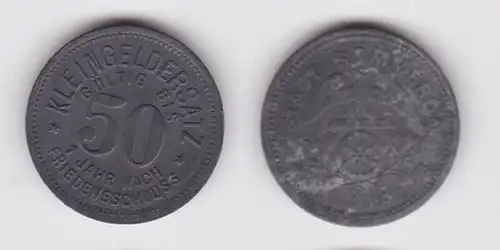 50 Pfennig Zink Notgeld Münze Stadt Sömmerda 1918 (161006)