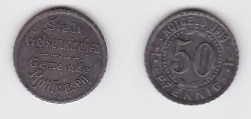 50 Pfennig Eisen Notgeld Münze Stadt Gelsenkirchen Gemeinde Rotthausen (164122