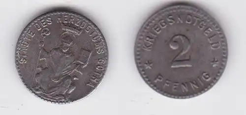 2 Pfennig Eisen Münze Notgeld Städte des Herzogtums Gotha (164691)