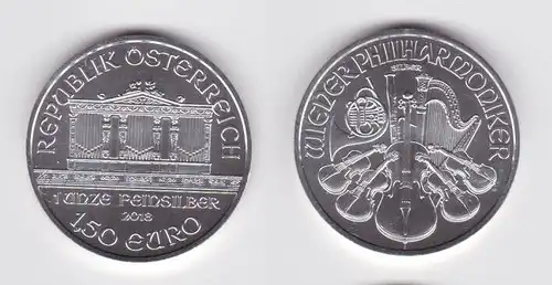 1,5 Euro Silbermünze Österreich 2018 Philharmoniker 1 Unze Feinsilber (153401)