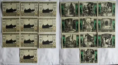 10x 50 Pfennig Banknoten Notgeld Stadt Quedlinburg zur Tausendjahrfeier (165336)