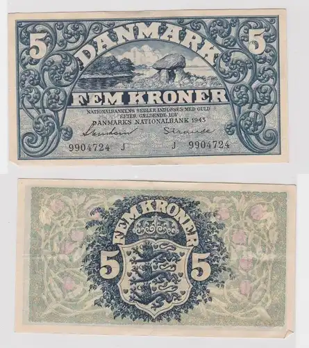 5 Kronen Banknote Dänemark 1943 (165503)