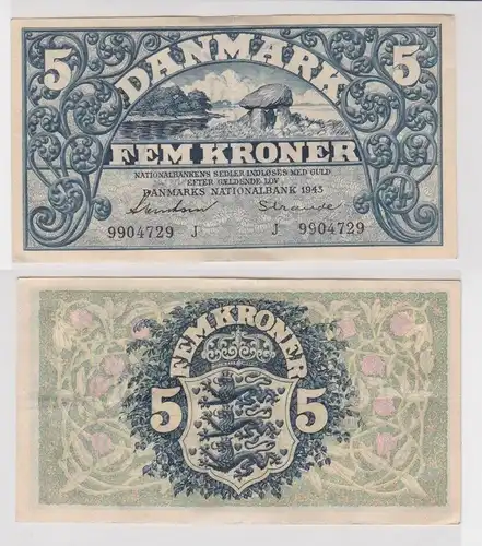 5 Kronen Banknote Dänemark 1943 (165827)