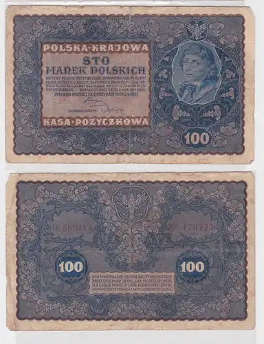 100 Marek Banknote Polen 23. August 1919 (165570)