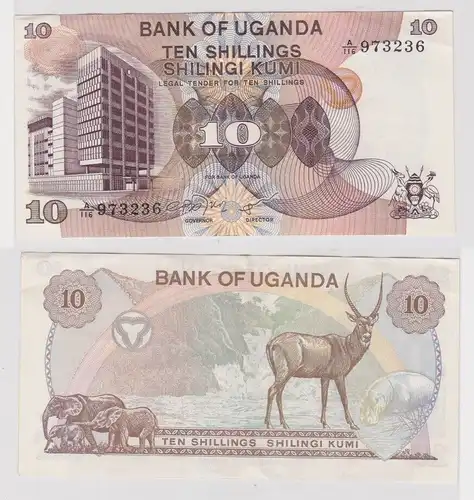 10 Shillings Banknote Uganda 1979 (165460)