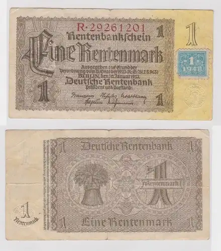 1 Mark Banknote DDR Deutsche Notenbank 1948 Kuponausgabe Ro.Nr.330 b (165380)