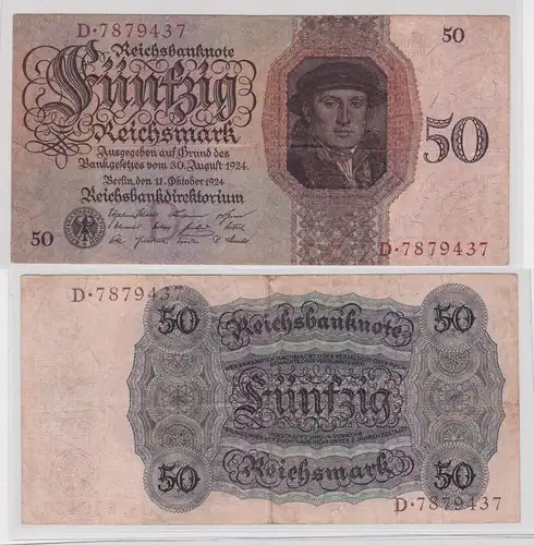 50 Mark Banknote Berlin 11.10.1924 Rosenberg 170a (165467)