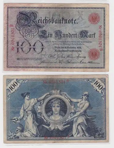 100 Mark Reichsbanknoten Deutsches Reich 18.12.1905 Rosenberg Nr. 23b (165873)
