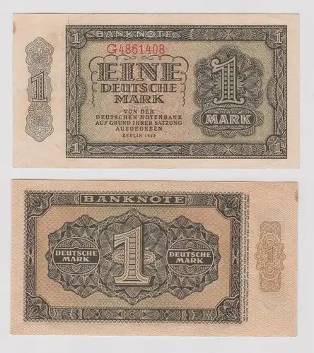 1 Mark Banknote DDR Deutsche Notenbank 1948 Rosenberg Nr.340 d (165870)