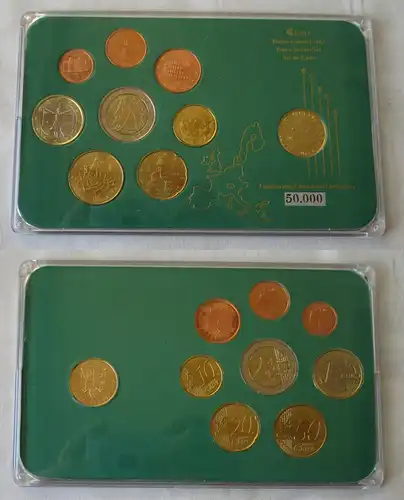 KMS Kursmünzensatz Euro-Ländersatz Italien + 100 Lire vergoldet (163833)