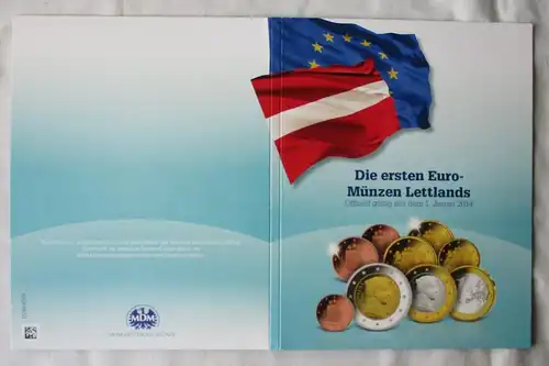 KMS Kursmünzensatz Die ersten Euro-Münzen Lettlands 2014 (159895)