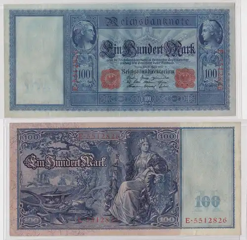 100 Mark Banknote 21.4.1910 Deutschland Rosenberg 44b Flottenhunderter (165893)