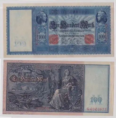 100 Mark Banknote 21.4.1910 Deutschland Rosenberg 44b Flottenhunderter (165676)