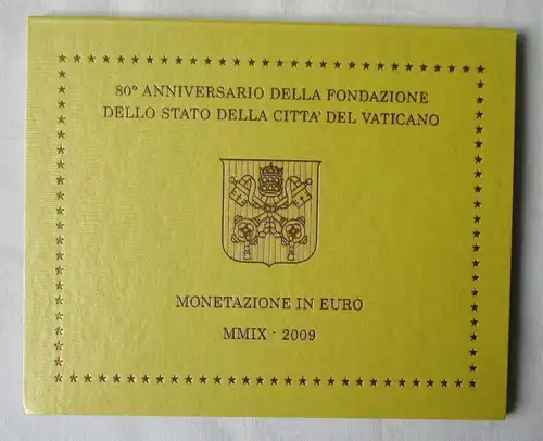 Vatikan / Vatican KMS Kursmünzensatz Coin Set 2009 PP Monetazione MMIX (161881)