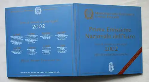 KMS Kursmünzensatz Italien 2002 Prima Emissione Nazionale dell' Euro (153130)