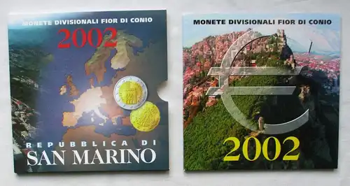 KMS Kursmünzensatz San Marino 2002 Erstausgabe Stempelglanz (153612)