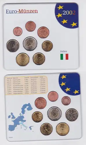 KMS Kursmünzensatz Euro-Münzen Italien 2002 Stempelglanz (165474)