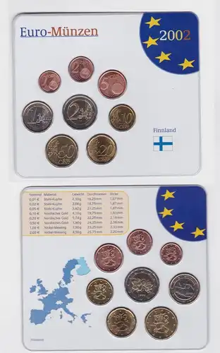 KMS Kursmünzensatz Euro-Münzen Finnland 2002 Stempelglanz (165252)