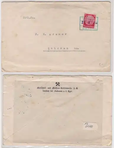 01187 Brief Mariahilf- & Mathias-Kohlenwerke AG Zwodau bei Falkenau /Eger 1936