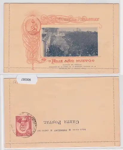 900357 Ganzsachen Brief República del Paraguay Feliz Año Nuevo 1901 2 Centavos