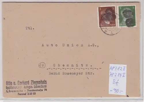66489 Brief sächsische Schwärzung SBZ Bundesland Sachsen RPD Chemnitz 1945