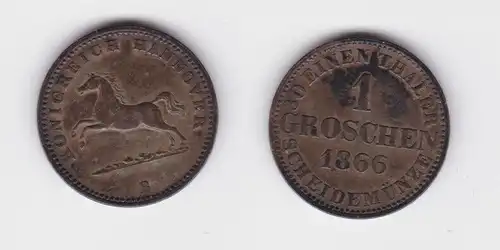 1 Groschen Silber Münze Hannover 1866 B ss (165416)