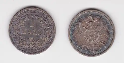 1 Mark Silber Münze Deutschland Kaiserreich 1900 F Jäger Nr.17 (161417)