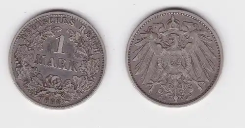 1 Mark Silber Münze Deutschland Kaiserreich 1896 J Jäger Nr.17 (165375)