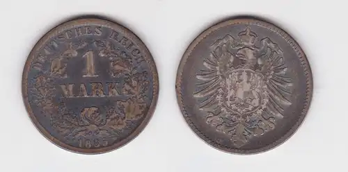 1 Mark Silber Münze Deutschland Kaiserreich 1885 G Jäger Nr.9 (160100)