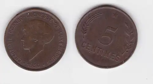 5 Centimes Kupfer Münze Luxemburg 1930 (160479)
