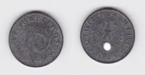 10 Reichspfennig Zink Münze 3.Reich 1945 E Jäger 371 f.vz (162008)
