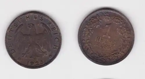 1 Reichsmark Silber Münze Weimarer Republik 1925 D ss (162971)