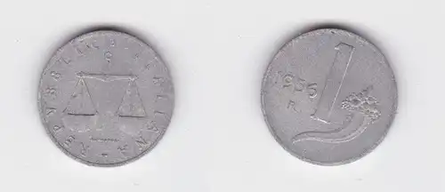 1 Lire Aluminium Münze Italien 1956 (160527)
